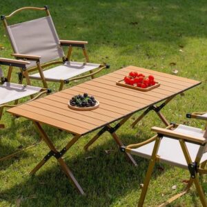 Outdoor folding table - portable, ultra-light aluminum alloy for picnics and camping