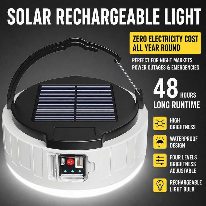 Solar-powered outdoor camping lamp with extremely long battery life for charging, camping tent lamp - Image 2