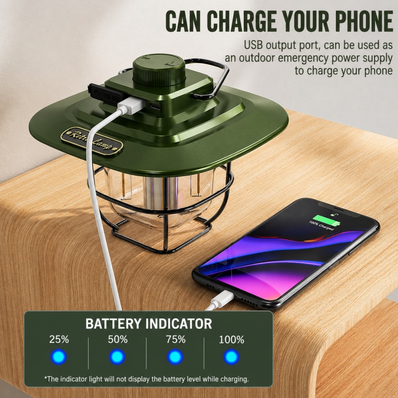 Outdoor multi-functional camping lamp, waterproof, long-lasting power supply, camping lamp - Image 2